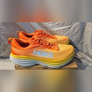 Hoka One Bondi 8 Running Shoes Puffins Bill Orange Men Size 16 New No Box